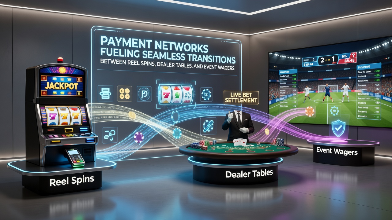 Flow of transactions across different gaming sections inside a tiered casino rewards system